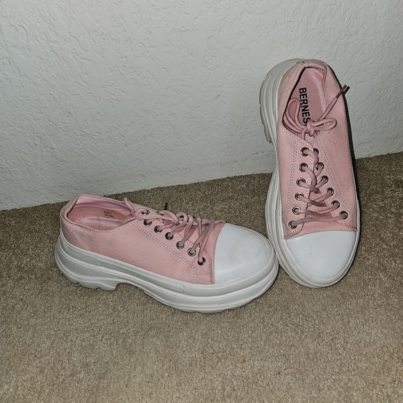 Berness Shoes - Berine Pink Platform Sneakers